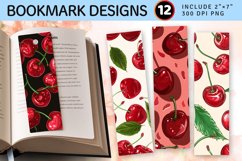 Cherries PNG Bookmark Sublimation Design Product Image 1