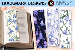 Delicate Bluebell PNG Bookmark Sublimation Design Product Image 1