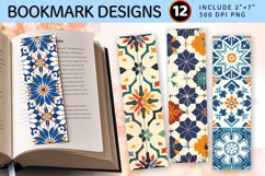 Moroccan Tiles PNG Bookmark Sublimation Designs Product Image 1