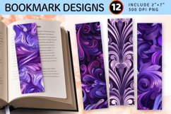 Purple Harmony PNG Bookmark Sublimation Design Product Image 1