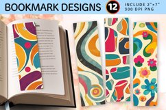 Funky Hand Drawn 60s Retro PNG Bookmark Sublimation Design Product Image 1
