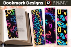 Neon Leopard Print PNG Bookmark Sublimation Designs Product Image 1