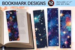 Galaxy Stars PNG Bookmark Sublimation Designs Product Image 1