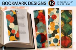 Abstract Grunge Circles PNG Bookmark Sublimation Designs Product Image 1