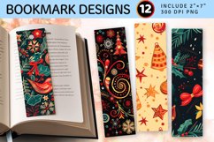 Festive Joyful Merry Christmas PNG Bookmark Sublimation Desi Product Image 1
