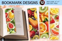 Summer 3D Fruits PNG Bookmark Sublimation Designs Product Image 1