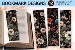 Colorful Florals PNG Bookmark Sublimation Designs Product Image 1