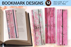 Pink Wood PNG Bookmark Sublimation Design Product Image 1