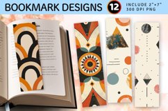 Retro Boho Minimalist Vintage PNG Bookmark Sublimation Desig Product Image 1