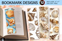 Seashells PNG Bookmark Sublimation Design Product Image 1