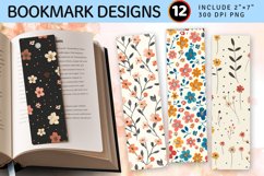 Tiny Bloom Flowers PNG Bookmark Sublimation Designs Product Image 1