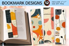 Abstract Mid Century PNG Bookmark Sublimation Designs Product Image 1