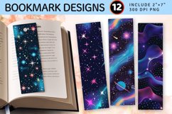 Embroidery Pink Jean Denim PNG Bookmark Sublimation Des Product Image 1