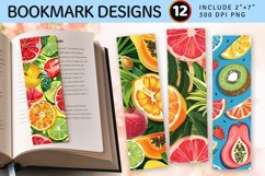 Summer Tropical Fruit PNG Bookmark Sublimation Design Product Image 1
