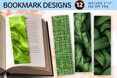 Green Fabric Sewing Texture PNG Bookmark Sublimation Designs Product Image 1