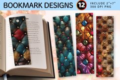 Jewel Tufted PNG Bookmark Sublimation Design Product Image 1
