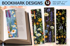 Meadow Flowers PNG Bookmark Sublimation Design Product Image 1