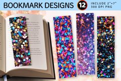Mix Chunky Glitter Sparkle PNG Bookmark Sublimation Des Product Image 1
