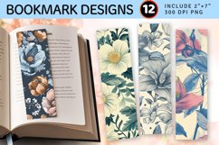 Vintage Chill Floral PNG Bookmark Sublimation Design Product Image 1