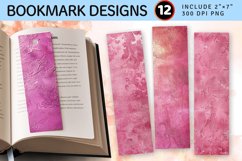 Luxury Pink PNG Bookmark Sublimation Design Product Image 1