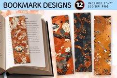 Vintage Rust Chinoiseries Funky PNG Bookmark Sublimation Des Product Image 1