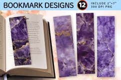 Luxury Amethyst PNG Bookmark Sublimation Design Product Image 1