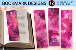 Hot Pink Galaxy PNG Bookmark Sublimation Designs Product Image 1