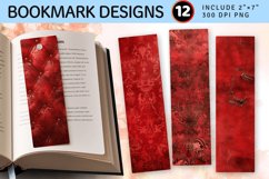 Luxury Red PNG Bookmark Sublimation Design Product Image 1