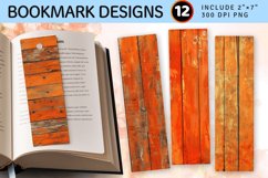 Orange Wood PNG Bookmark Sublimation Design Product Image 1