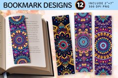 Colorful Mandala PNG Bookmark Sublimation Designs Product Image 1