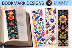 Mexican Floral Fiesta PNG Bookmark Sublimation Designs Product Image 1