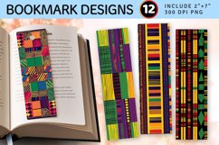 Ornate African Kente Fabric PNG Bookmark Sublimation Design Product Image 1