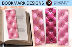 Pink Diamond Leather PNG Bookmark Sublimation Designs Product Image 1