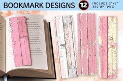 Pink Wooden PNG Bookmark Sublimation Designs Product Image 1