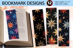 Christmas Stars PNG Bookmark Sublimation Design Product Image 1