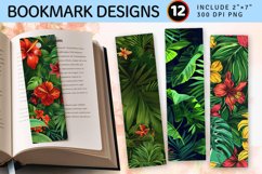 Nature Spring Tropical Jungle Floral PNG Bookmark Sublimatio Product Image 1