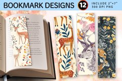 Deer in the Garden PNG Bookmark Sublimation Design Product Image 1