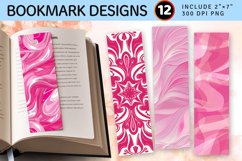 Pink Abstract PNG Bookmark Sublimation Design Product Image 1
