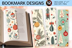 Retro Christmas PNG Bookmark Sublimation Design Product Image 1