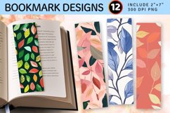 Leaf Harmony PNG Bookmark Sublimation Design Product Image 1