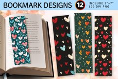 Tiny Christmas Hearts PNG Bookmark Sublimation Design Product Image 1