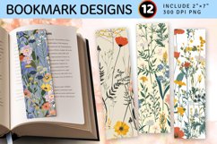 Urban Wildflowers Cottagecore Garden PNG Bookmark Sublimatio Product Image 1