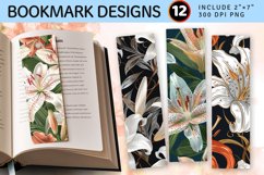 Regal Lily Flowers PNG Bookmark Sublimation Designs Product Image 1