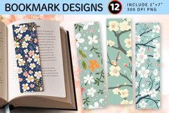 Springtime Blooms PNG Bookmark Sublimation Designs Product Image 1