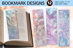 Frosted Iridescent PNG Bookmark Sublimation Design Product Image 1