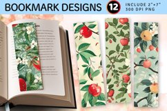 Cottagecore Apple Garden PNG Bookmark Sublimation Designs Product Image 1