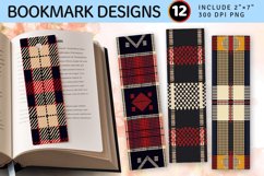 Knitted Scottish Tartan PNG Bookmark Sublimation Designs Product Image 1