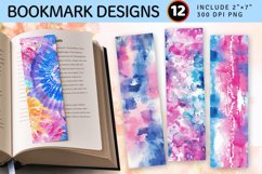 Watercolors Tie Dye PNG Bookmark Sublimation Designs Product Image 1