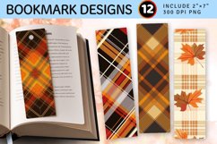 Autumn Plaid PNG Bookmark Sublimation Designs Product Image 1