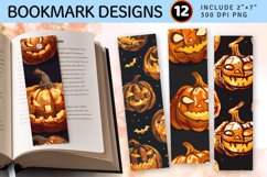 Halloween Pumpkins PNG Bookmark Sublimation Design Product Image 1